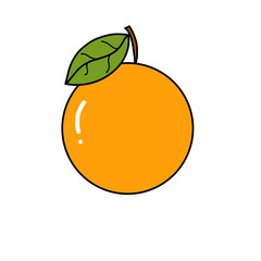 orange fruit doodle