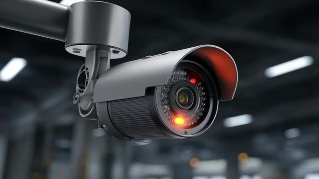 Security camera surveillance CCTV monitoring technology lens infrared light night vision protection safety close up electronic device modern equipment digital security system observation control