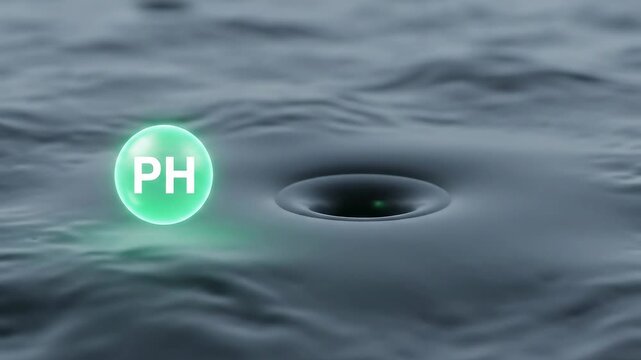 Neutral pH Cue - Soft Mint Icon Glows Beside an Open Pore as Throughput Stabilizes on a Slate Membrane Surface