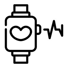 Obraz premium wearable health ai icon