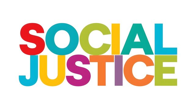 social justice - colorful vector illustration
