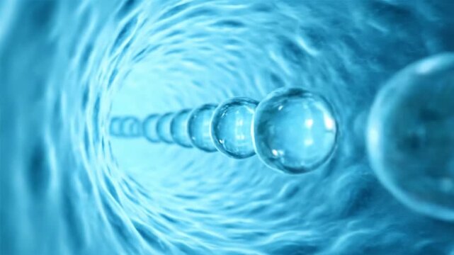 Hydration Badge - Droplet Ring Twinkles Once Near the Aquaporin Patch as Flows Settle into a Bright, Optimistic Aqua State