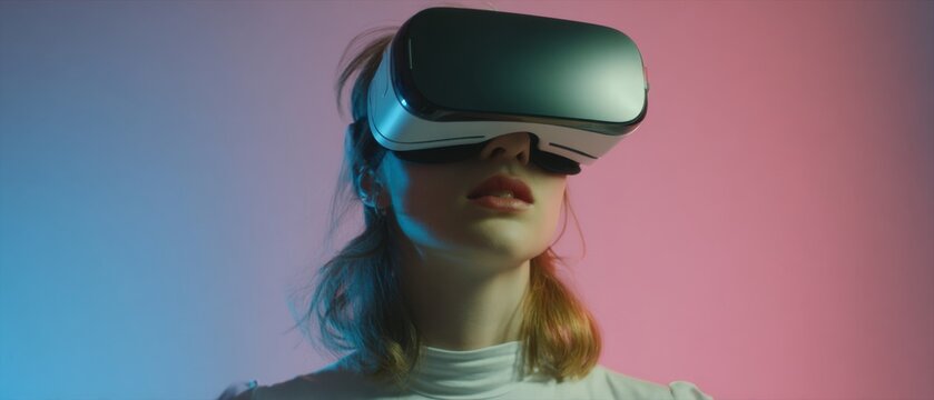 Transform any space into a designer's canvas with vr. Movie artwork. Colored lights and virtual realities: designer's new playgrounds. Cinematic poster. Fantasy poster.