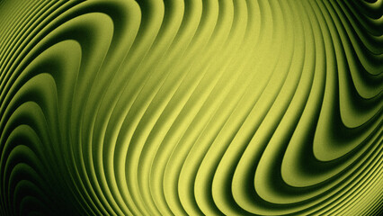 Obraz premium Luxurious and elegant abstract background with rich green color gradations resembling gently wavy satin fabric or light reflections on a metallic surface with a fine grain texture