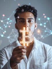 Digital dollar and blockchain finance concept