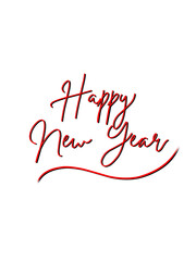 Wish Happy New Year in vector style