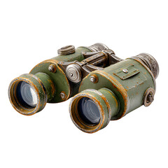Vintage Binoculars isolated on transparent background