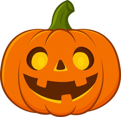 Jack-o'-lantern pumpkin color for halloween illustration design