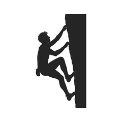 Silhouette of Rock Climber