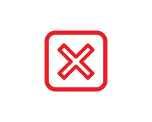 Obraz premium cancel close cross mark icon vector illustration