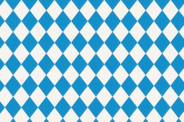 Blue and white diamond pattern festive Bavarian backdrop seamless Oktoberfest motif