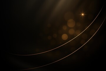 Elegant luxury background with golden lines soft bokeh and luminous ray highlights