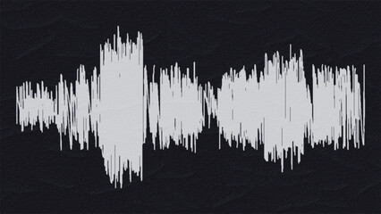 Sound wave pattern on dark background for audio and music concepts