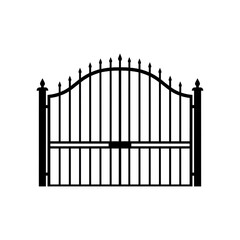 Intricate ironwork gate design gracefully isolated on a transparent ethereal plane for design