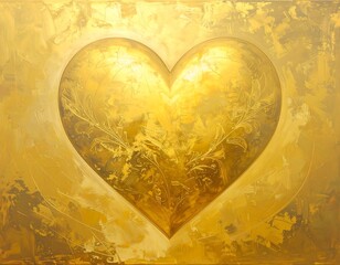 Golden heart painting