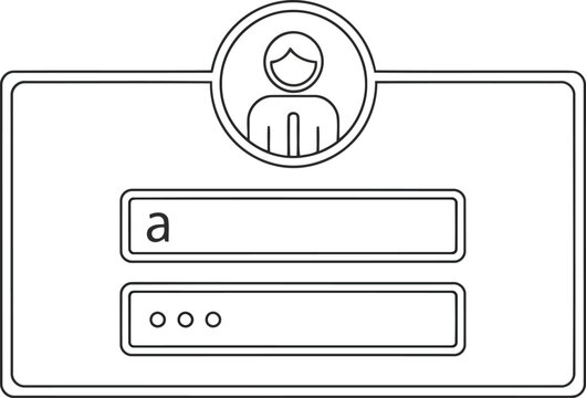 User login interface icon with profile avatar and input fields Keywords: login, user, icon, interface, profile, avatar, input