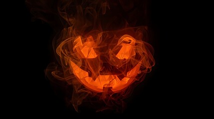 Horror Halloween Pumpkin Smoke Art Manipulation