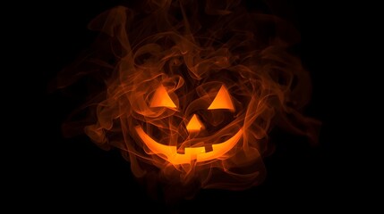 Horror Halloween Pumpkin Smoke Art Manipulation