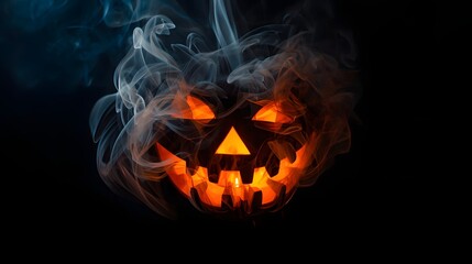 Horror Halloween Pumpkin Smoke Art Manipulation