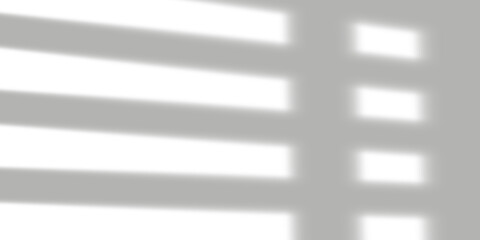 Abstract shadow pattern of horizontal blinds on a transparent background, creating a minimalist and...