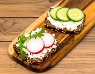 Healthy open-faced sandwiches