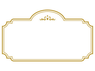 アンティークデザインのフレーム/星/ゴールド/イラスト/素材