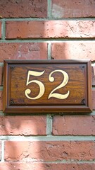 House number on brick