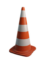 Orange traffic cone with white stripes (1)