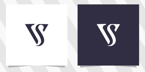 Letter sv vs logo design
