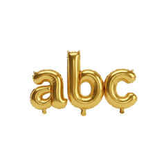 3d golden abc text