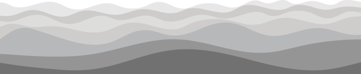 abstract white and gray background with wave. paper style design, vector illustration
