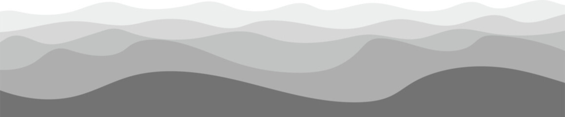 abstract white and gray background with wave. paper style design, vector illustration
