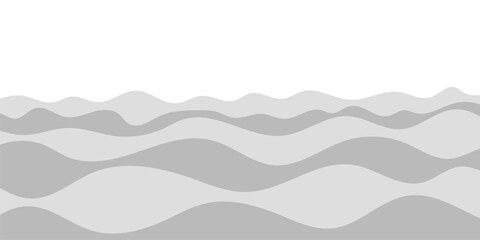 abstract white and gray background with wave. paper style design, vector illustration
