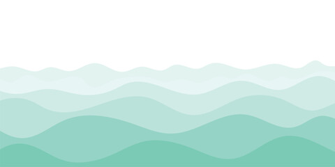 Vector mountain landscape with clouds and sunrise view