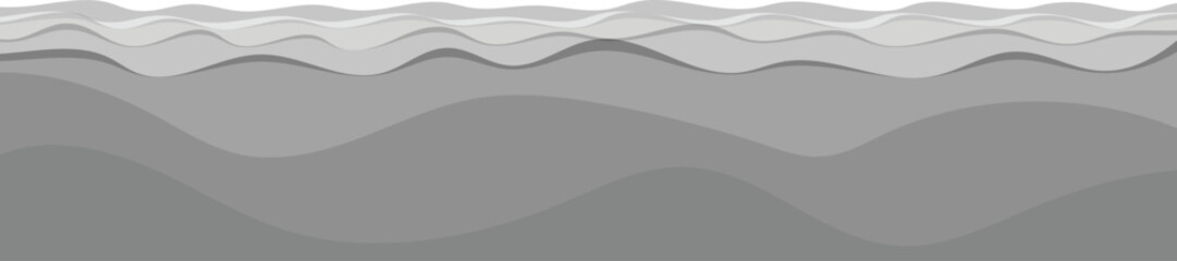 abstract white and gray background with wave. paper style design, vector illustration
