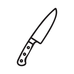 Chef Knife Outline Vector – Kitchen Tool Icon