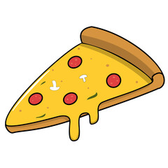 cheese pizza vector illustration
