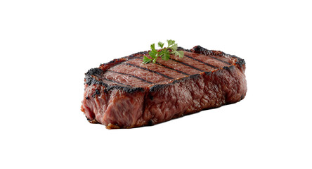 Grilled Steak on White, Culinary Delight