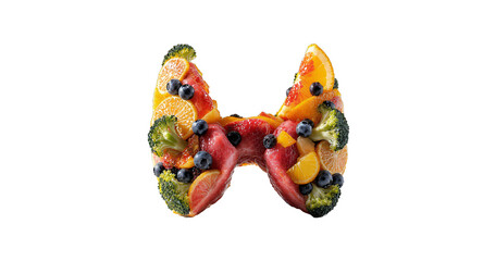 Healthy Food Art Composition with a Unique Shape