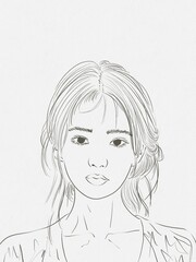 Painting sketching drawing girl