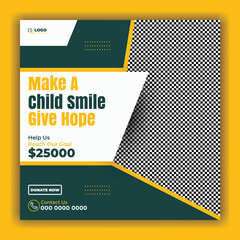 Help Us Reach Our Goal - Fundraising Campaign Templates.
Modern Child Welfare and Education Donation Flyer Design.
Make a Child Smile, Give Hope - Charity Social Media Banner.
Bold Non-Profit.