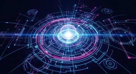 Obraz premium Big data technology data science analysis artificial intelligence generative AI deep learning machine learning algorithm neural flow network analytics innovation abstract futuristic. 3D rendering.