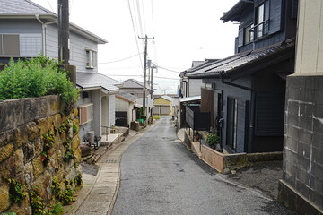 Obraz premium Cityscape of Tokawa in Choshi, Chiba, Japan - 日本 千葉 銚子 外川町の町並み 