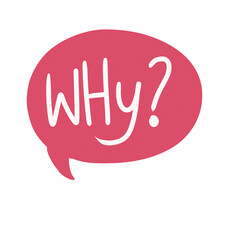 Why? sticker text illustration