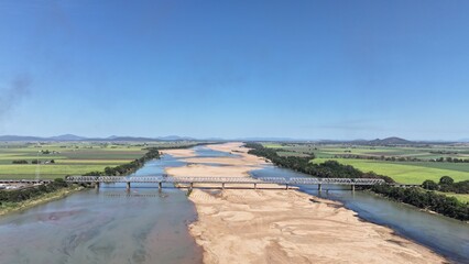 Aerial photo of Burdekin River Bridge Home Hill Queensland