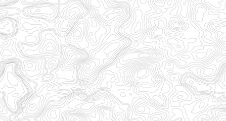 Ultra wide size. Map on land vector terrain Illustration. Black on white contours vector topography stylized height of the lines. 
