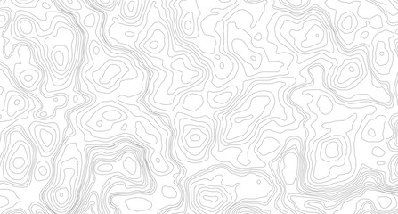 Ultra wide size. Map on land vector terrain Illustration. Black on white contours vector topography stylized height of the lines. 
