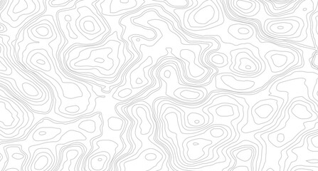 concept of a conditional geography scheme and the terrain path. Black on white contours vector topography stylized height of the lines. 