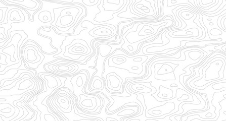 concept of a conditional geography scheme and the terrain path. Black on white contours vector topography stylized height of the lines. 