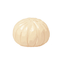 Cartoon illustration of white mochi cake